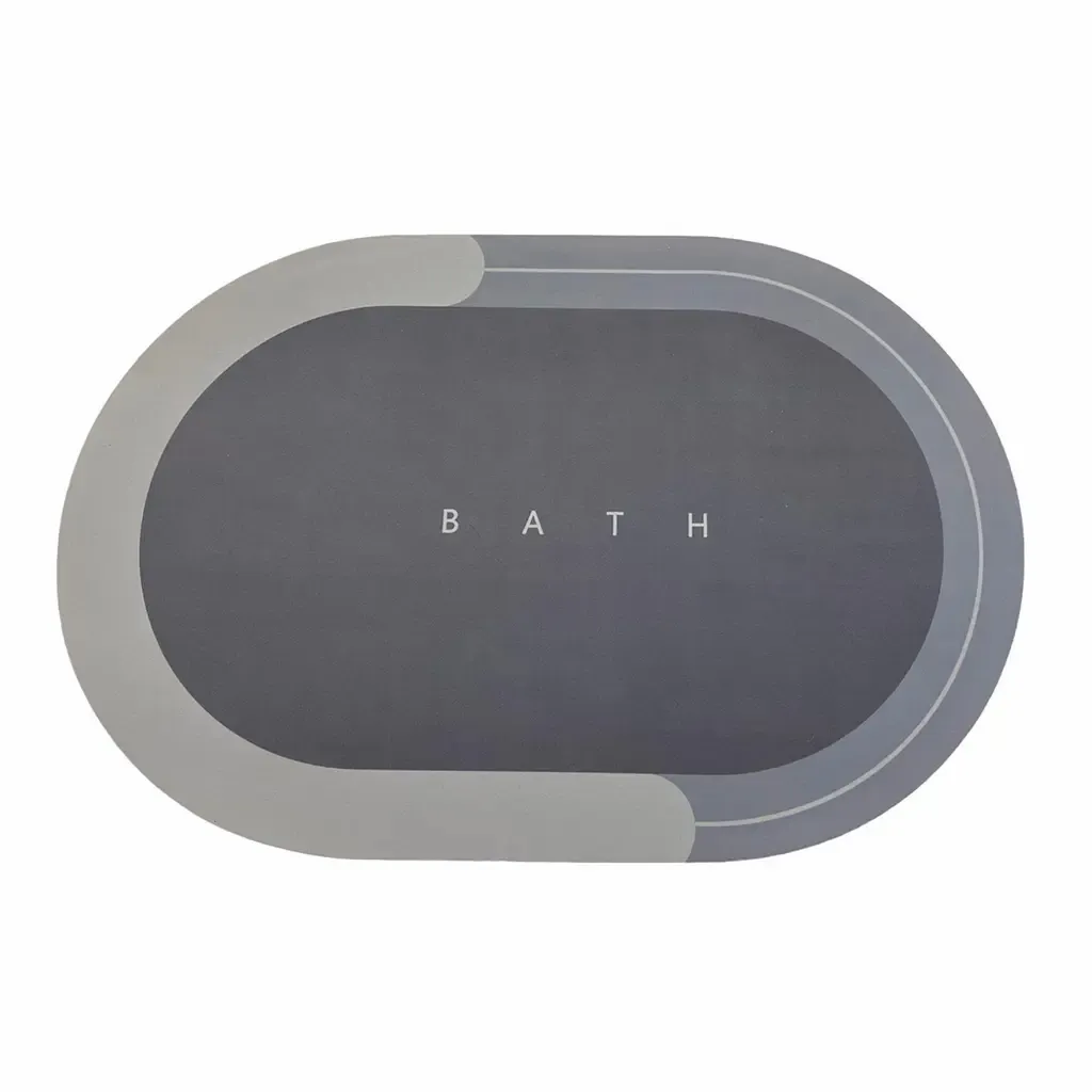 ALFOMBRA 60X40X0.4CM GRIS PARA BAÑO  