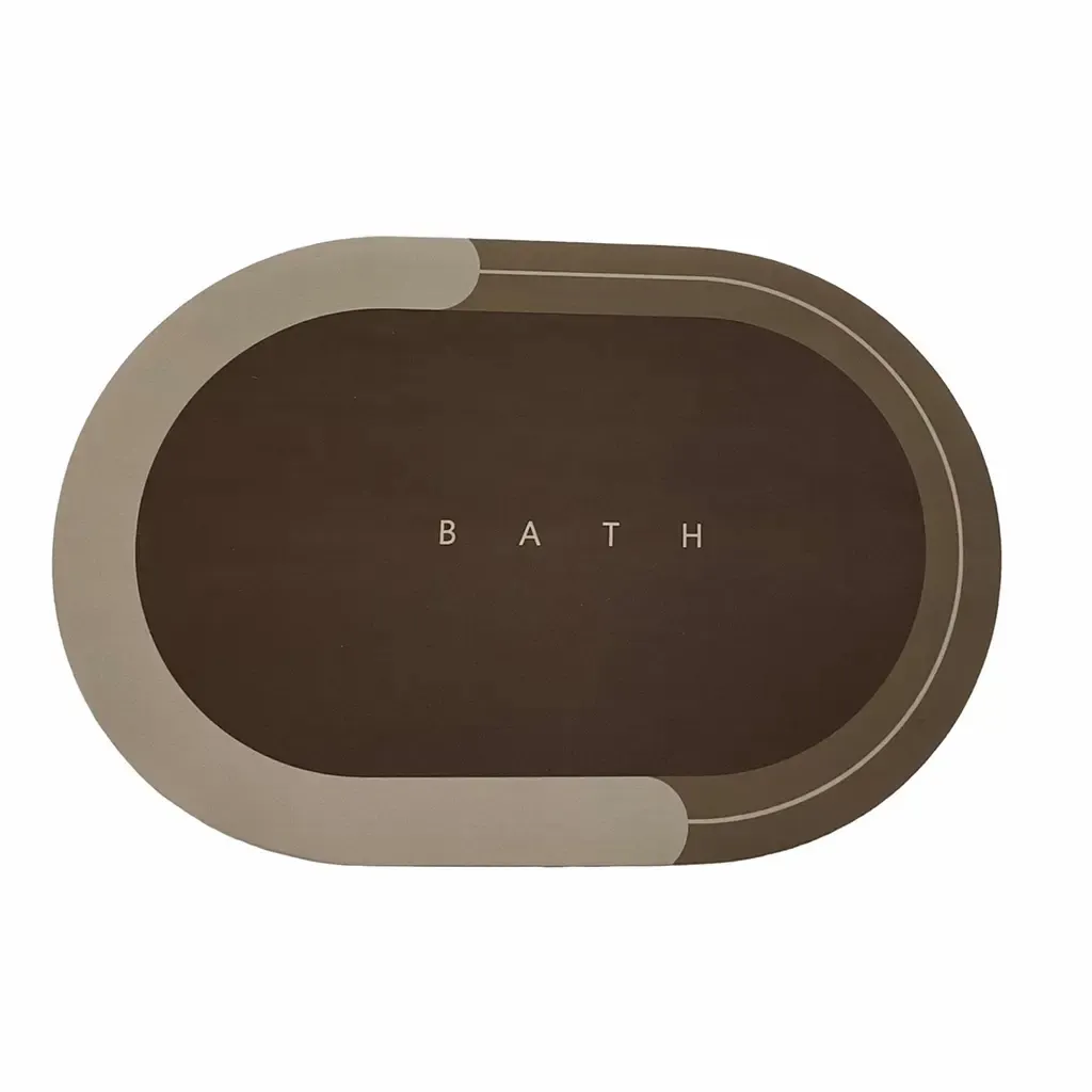 ALFOMBRA 60X40X0.4CM CAFÉ PARA BAÑO  