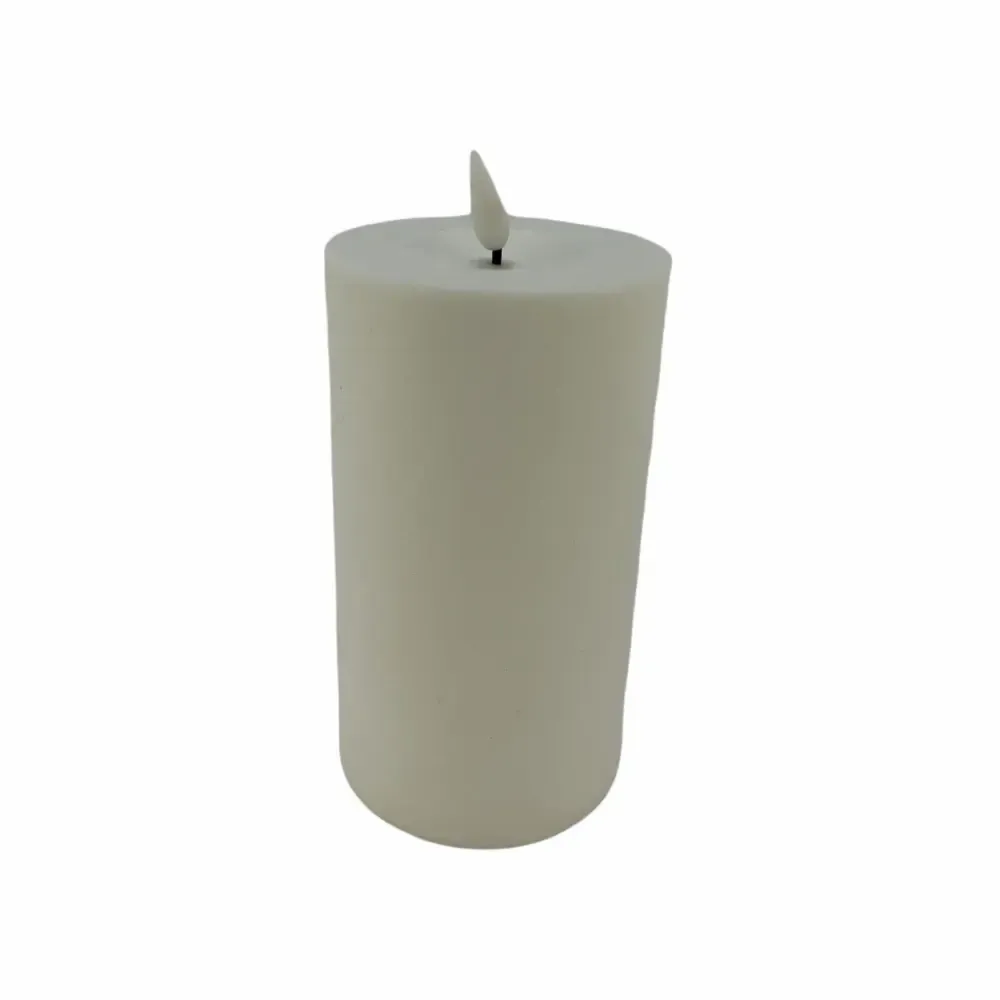 Vela Con Luz 7.5X7.5X15Cm Blanco