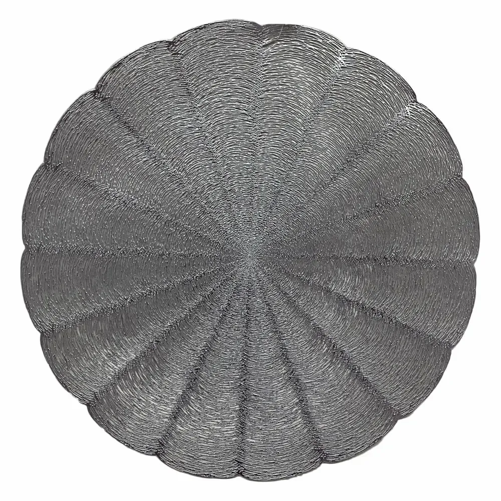 Mantel Individual 38X38X0.1Cm Plateado Pvc