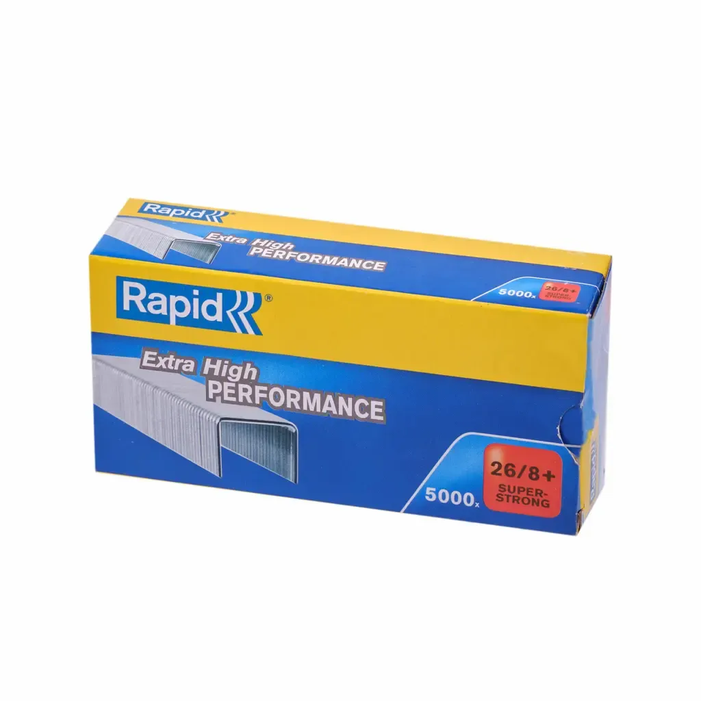 Grapas Galvanizada Extra High N.26/8 Rapid 5,000-Piezas
