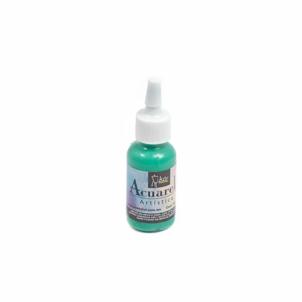 Pintura Acuarela Natural Verde Esmeralda Linea Artistica-Arte Total 18Ml