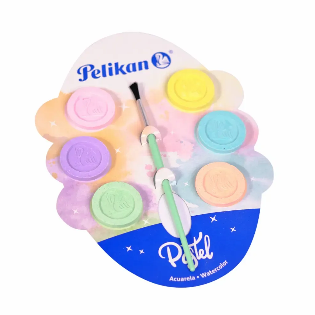 Acuarela Infantil 6-Colores Pastel Pelikan