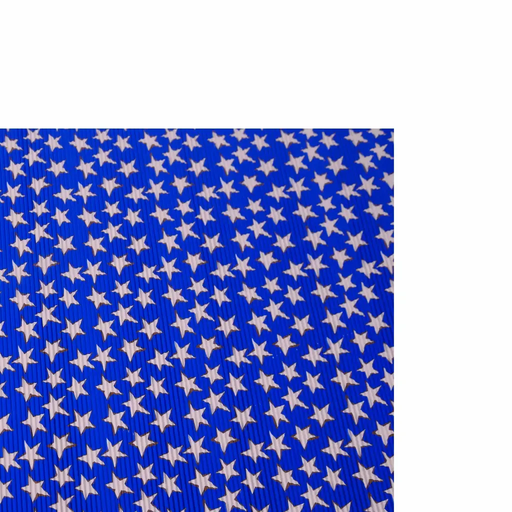Cartulina Corrugada Decorado De Estrellas 50X70Cm