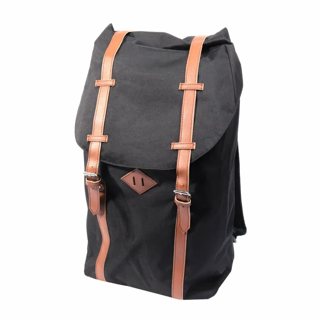 Mochila Negro Con Café Everline 