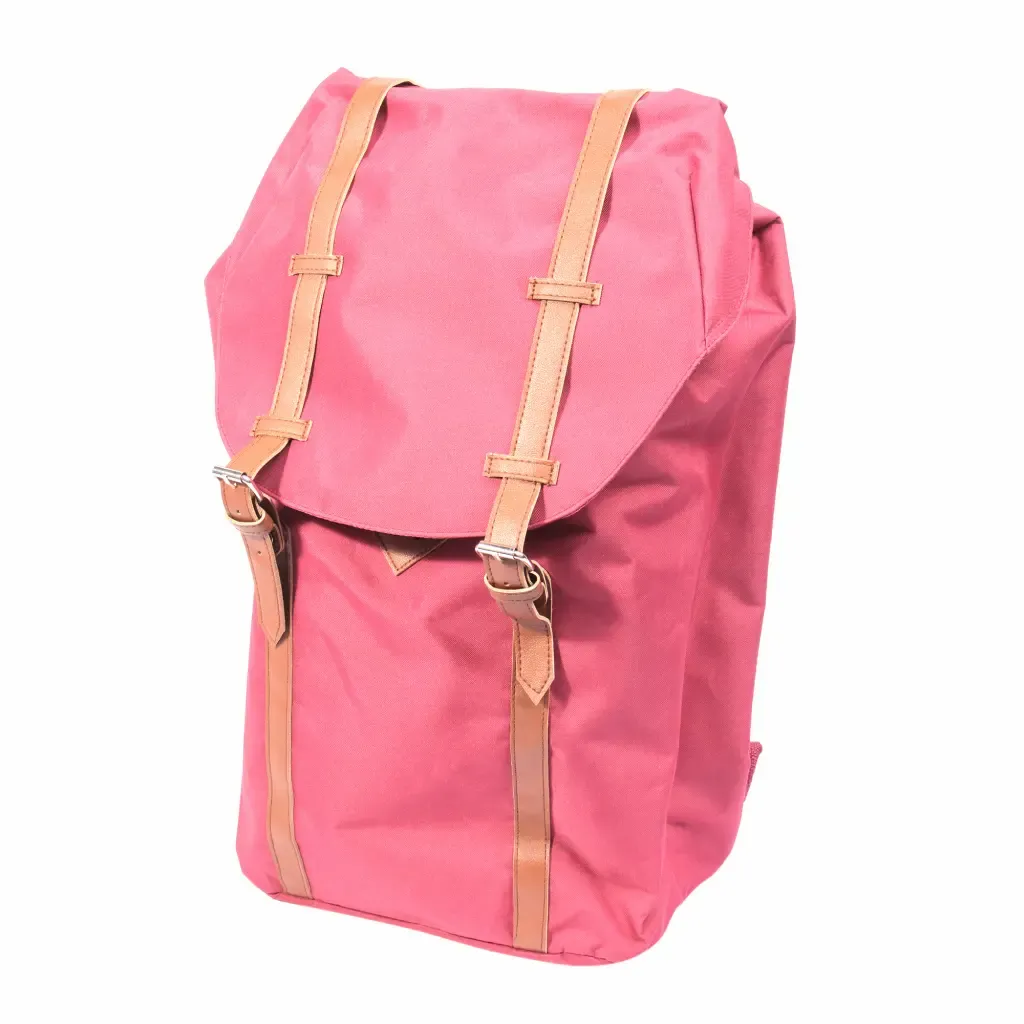 Mochila Roja Con Café  Everline