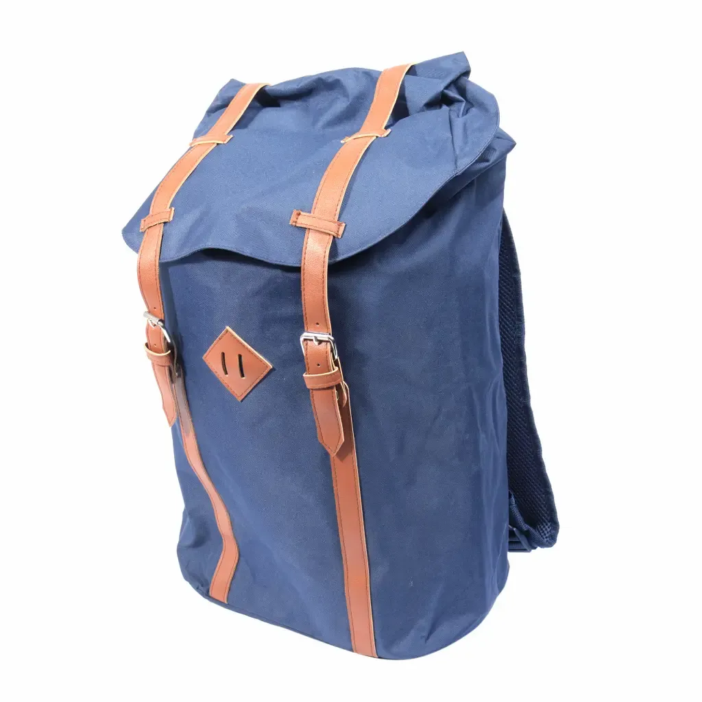 Mochila Azul Con Café Everline 