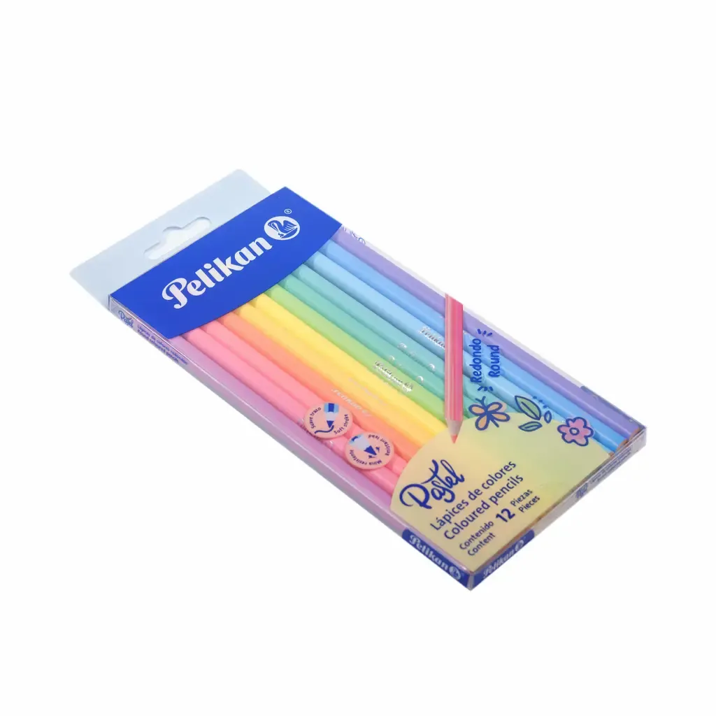Lapiz De Color Pastel Pelikan 12-Piezas