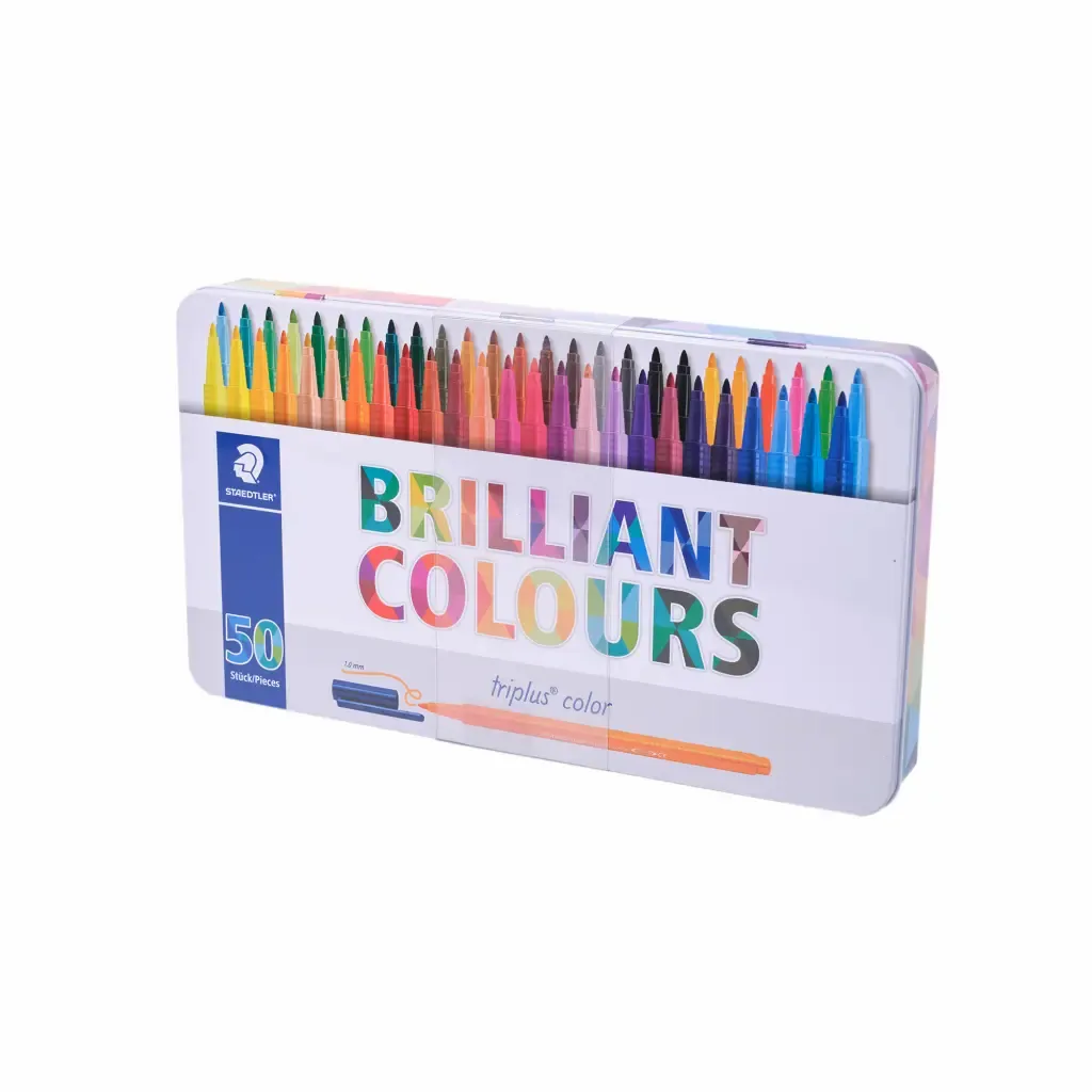 Marcador Triplus Fibre-Tip 50-Colores Punta Conica Staedtler 1.0Mm