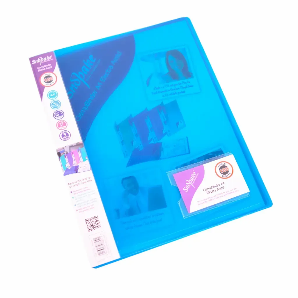 Carpeta Plastica Transparente Surtido Con Clip Tamaño A4 Snopake