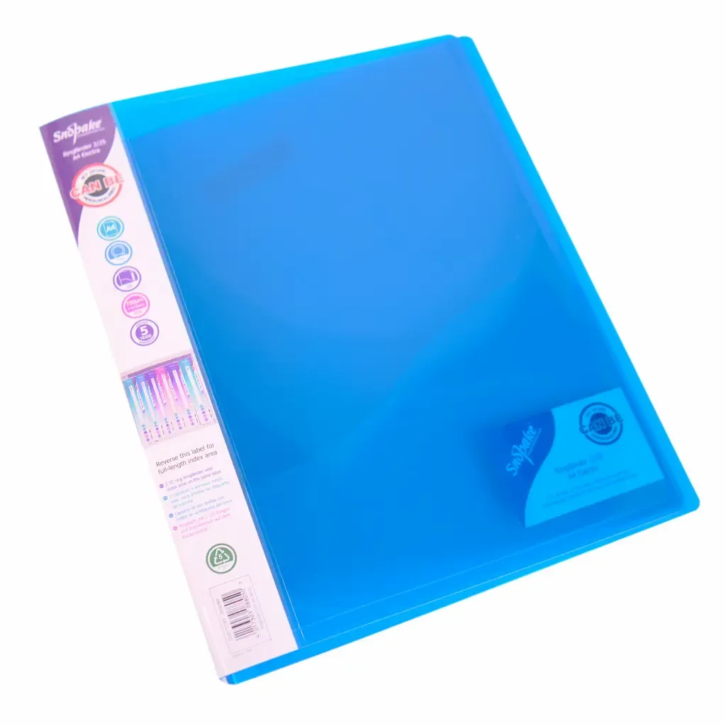 Carpeta Plastica Surtida Con 2-Anillo Tamaño A4 Snopake