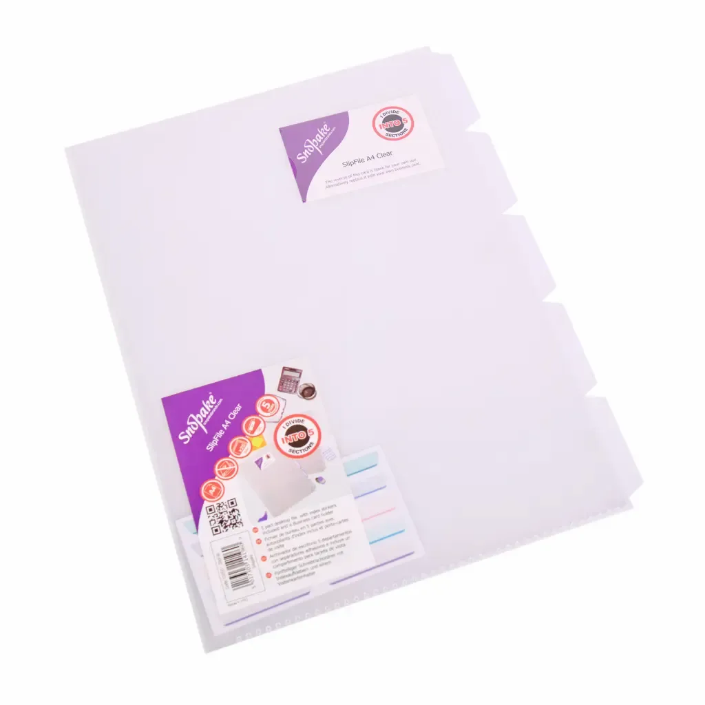 Carpeta Transparente Con 5-Separadores Tamaño A4 Snopake