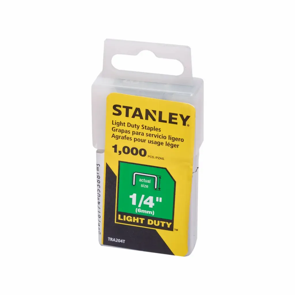 Grapas Galvanizada Light Duty Stanley 1/4Plg 1000-Piezas