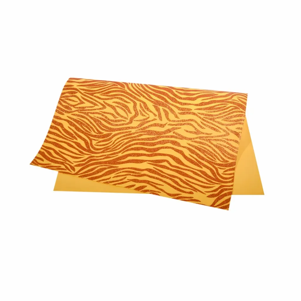 Foamy Amarillo Con Diseño Escarchado Cobre Pliego 50X70Cm