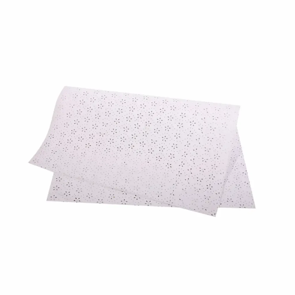 Foamy Blanco Perforado De Flores Pliego 50X70Cm