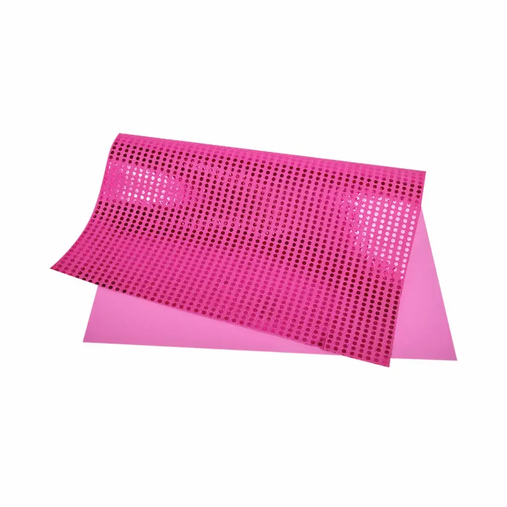 Foamy Metalico Rosado Decorado Con Puntos Pliego 50X70Cm
