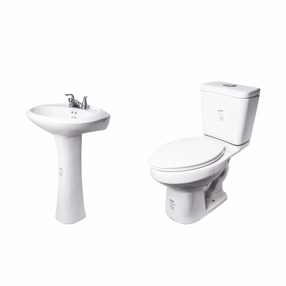 Inodoro American Standard 3.8 lts Combo Lavabo y Pedestal con Accesorios Olympus