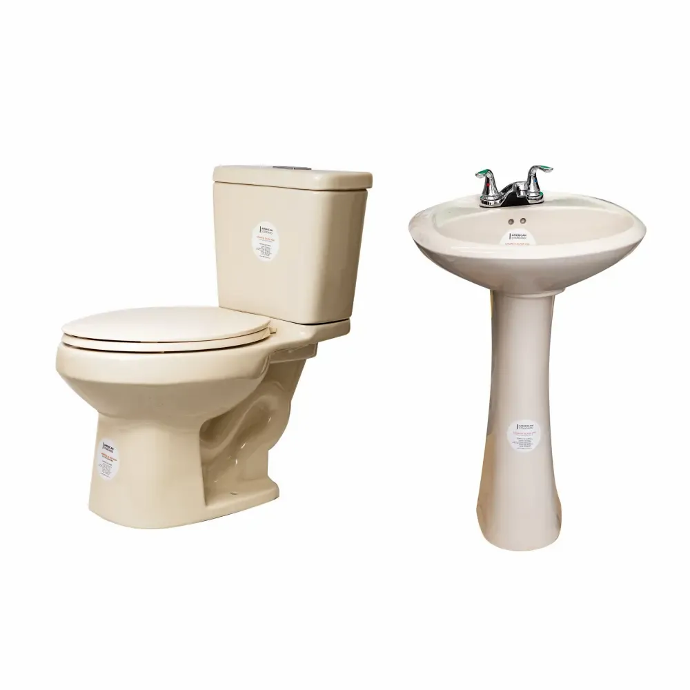 Inodoro American Standard 3.8 lts Combo Lavabo y Pedestal con Accesorios Olympus