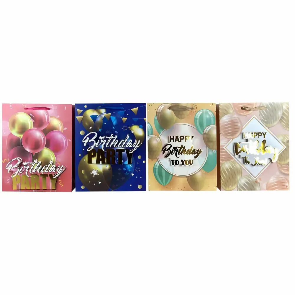 Bolsa Para Regalo Mediano Happy Birthay Surtido De Diseño