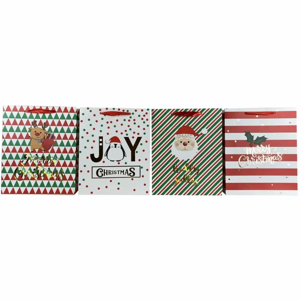Bolsa Para Regalo Navidad Mediana Joy Merry Surtido De Diseño