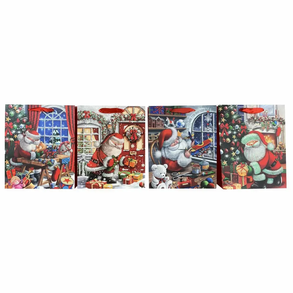 Bolsa Para Regalo Navidad Grande Santa Surtido De Diseño
