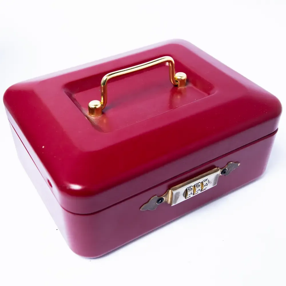 Caja De Combinación Burdeos N.2 Roja Para Dinero Joma