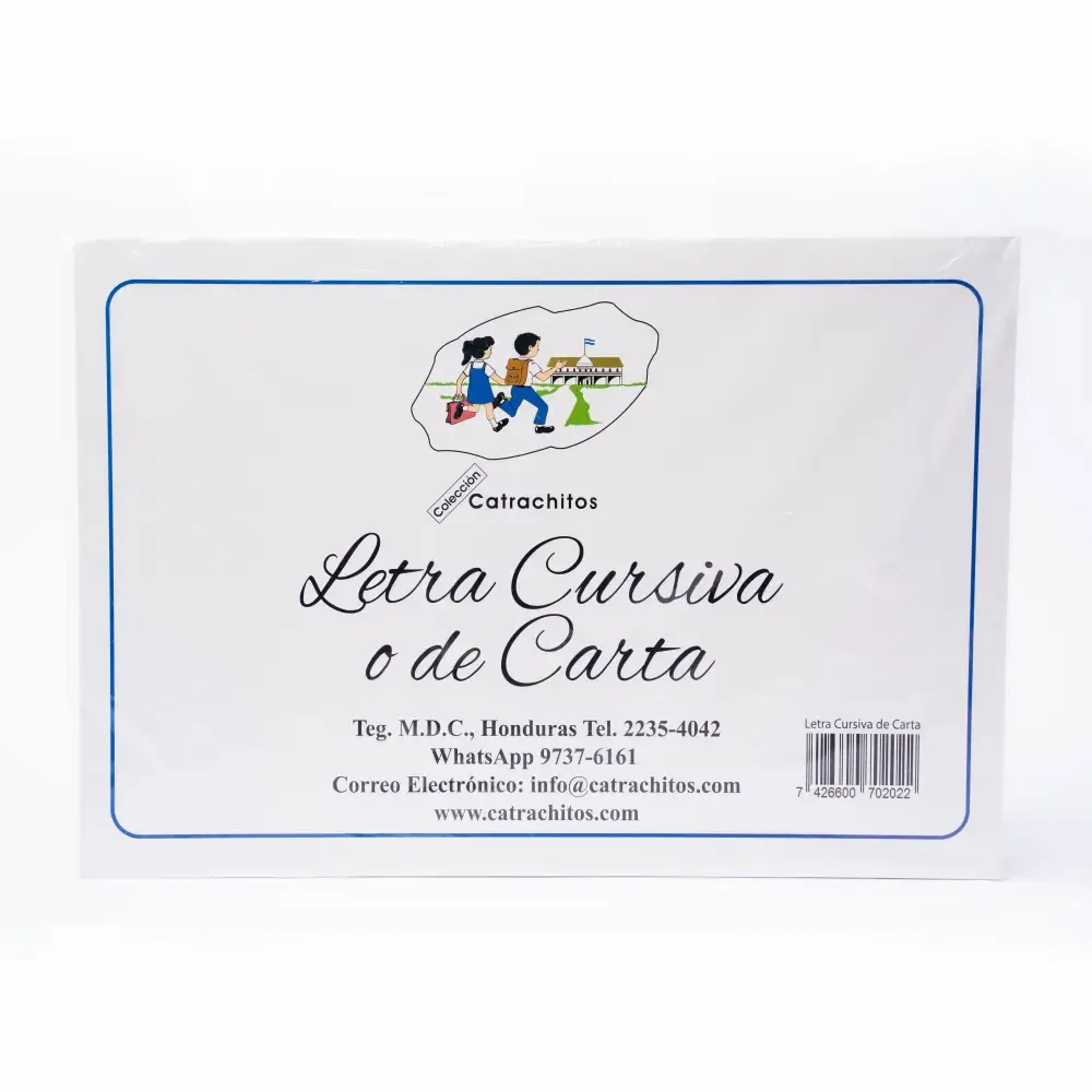 Juego De Tarjetas Didactica Letra Cursiva Catrachitos 15-Piezas
