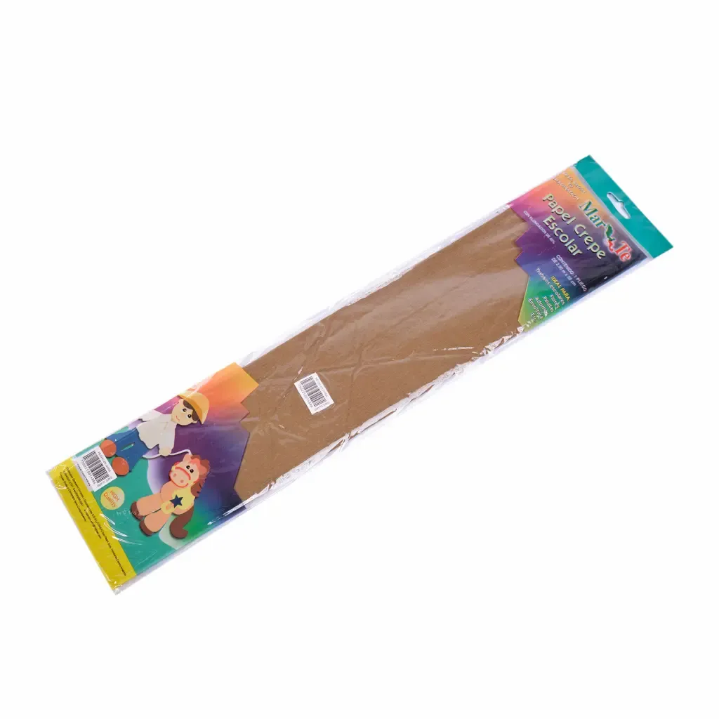 Papel Crepe Cafe Claro 45% Estiramiento Mar-Te 50X200Cm