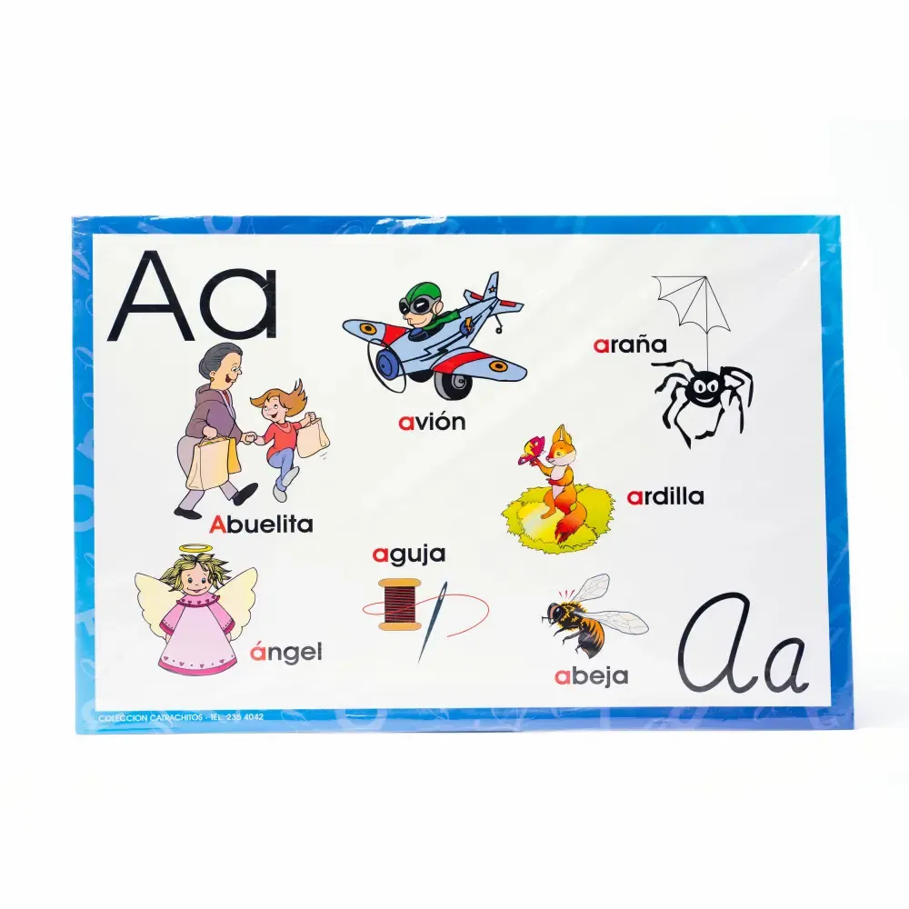 Juego De Tarjetas Didactica Las Vocales Catrachitos 5-Piezas