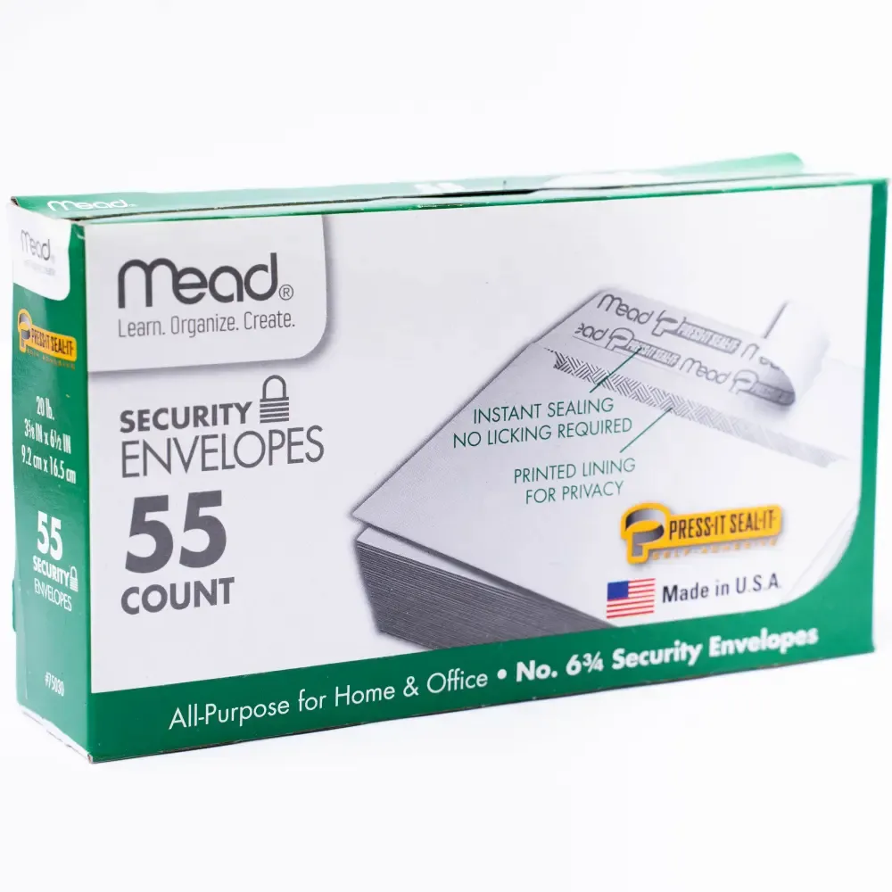 Sobre Blanco Con Cierre De Seguridad #6.3/4  Mead 