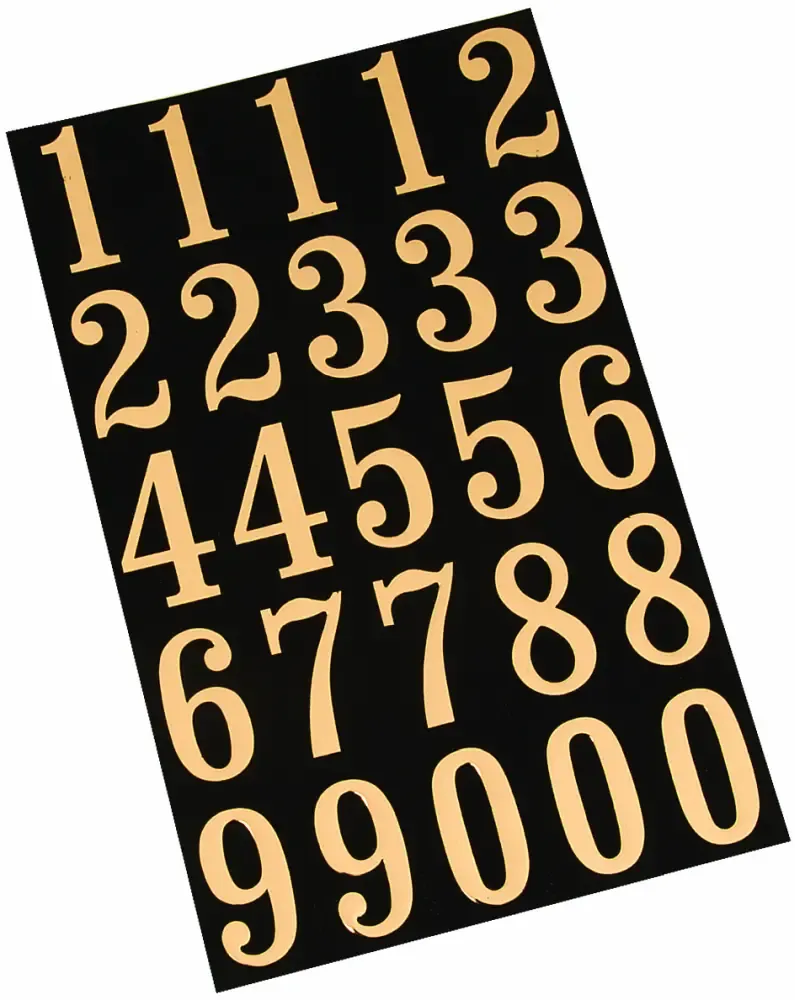 Numeros Adhesivos Oro Con Negro Hy-Ko 3Plg 26-Piezas
