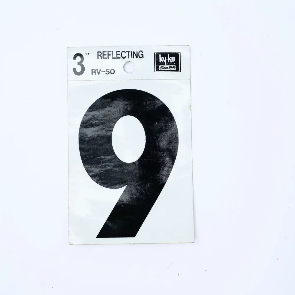 Numero Surtido 0 Al 9 Adhesivo Plastico Reflectivo Hy-Ko 3-Plg 