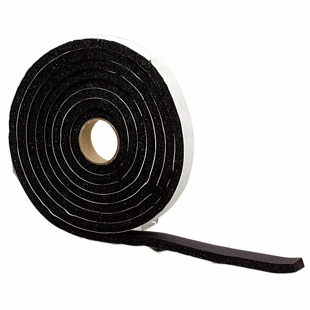 Esponja Cinta Adhesiva Md 1/4X3/4X10Pies Negra Selladora