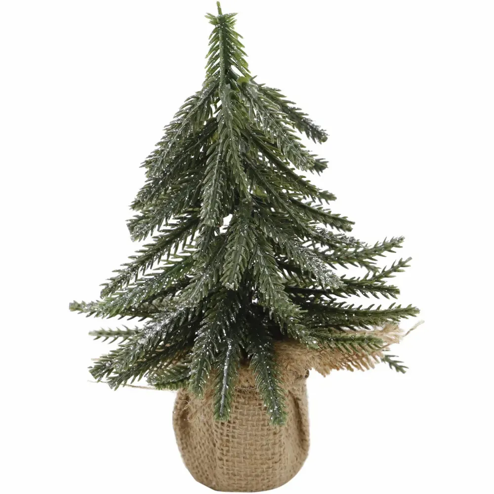 Adorno Navidad Arbol 19Cm Verde Con Macetera