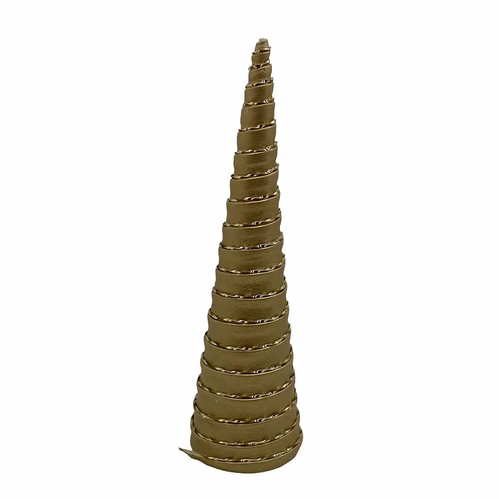 ADORNO NAVIDAD ARBOL 29X9X9CM CONO DORADO