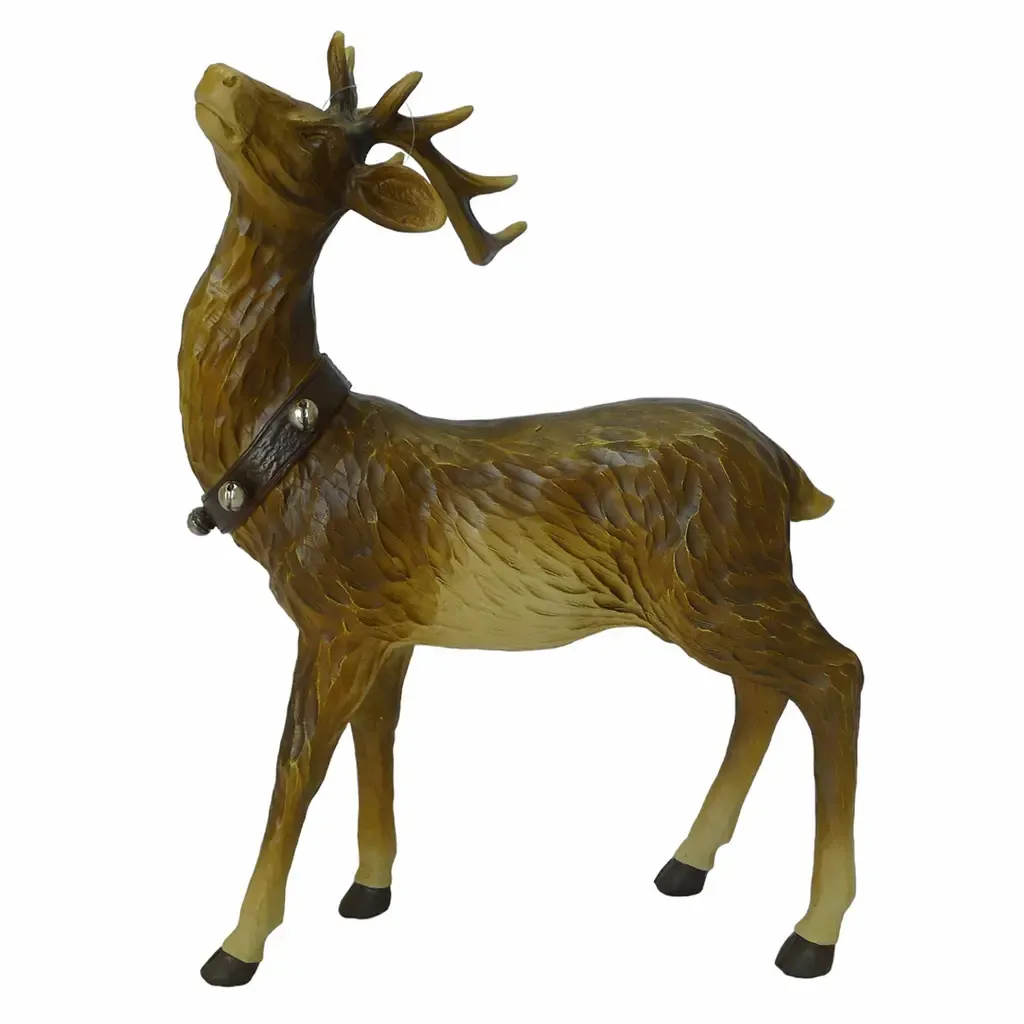 ADORNO NAVIDAD RENO 21.5X13.8X30CM DORADO PARADO
