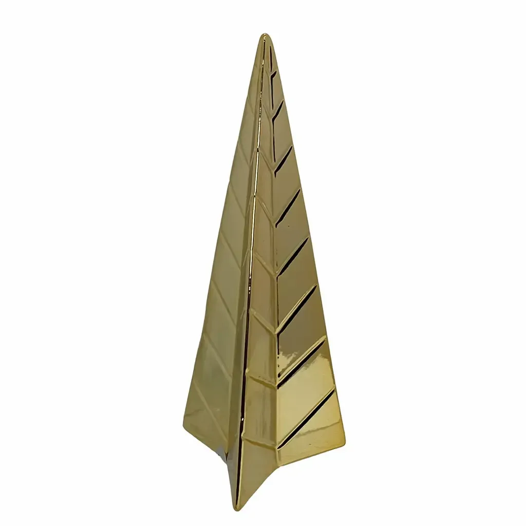 ADORNO NAVIDAD ARBOL 10.6X9.1X25.1CM DORADO
