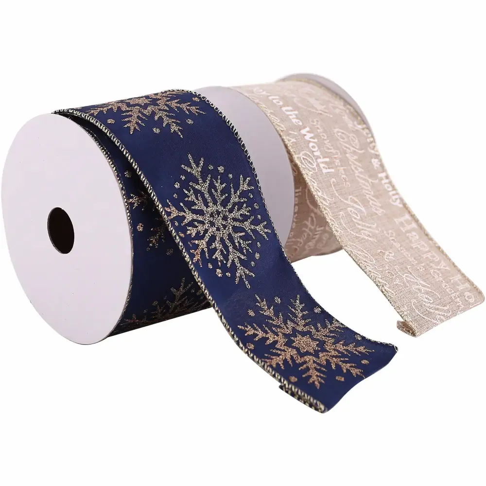 Cinta 6.3Cmx9Yds Azul Beige Surtido De Diseño