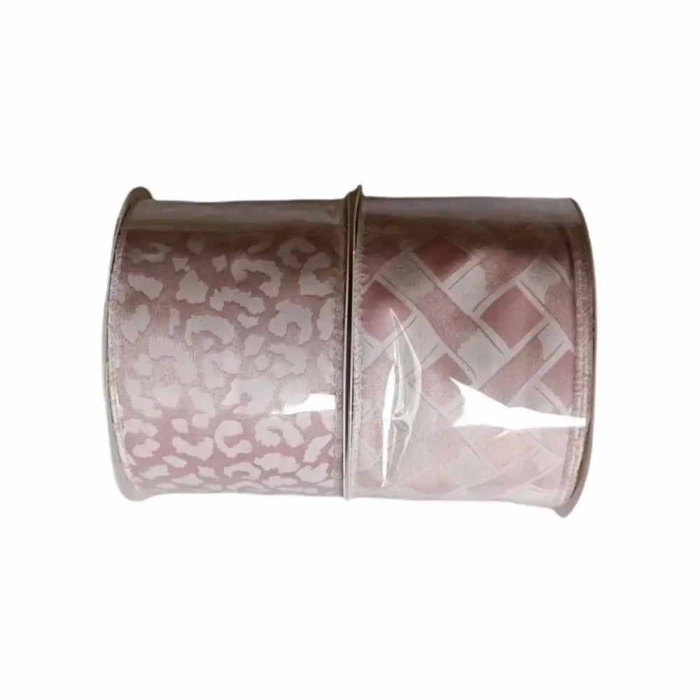 Cinta Navidad 6.3Cm Rosado Blanco Surtido De Diseño