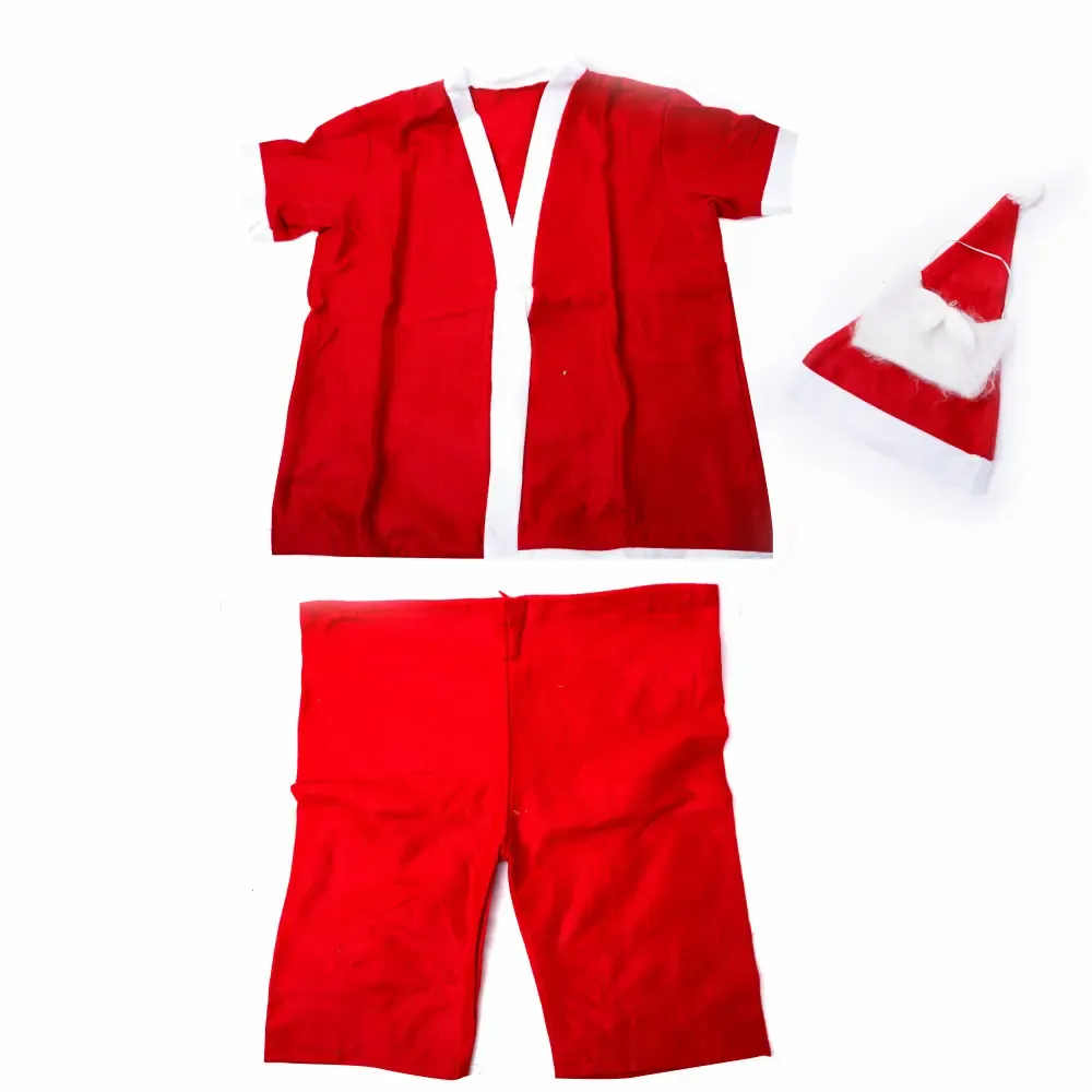 Adorno Navideño Vestido Santa Rojo-Blanco Miro Christmas 5-Piezas