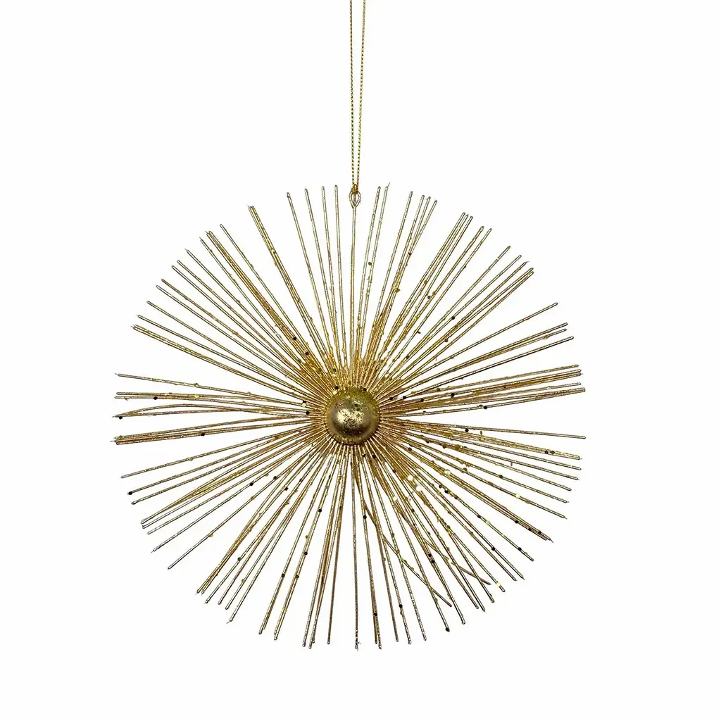 ADORNO NAVIDAD CIRCULAR 19X19X2CM DORADO PARA COLGAR