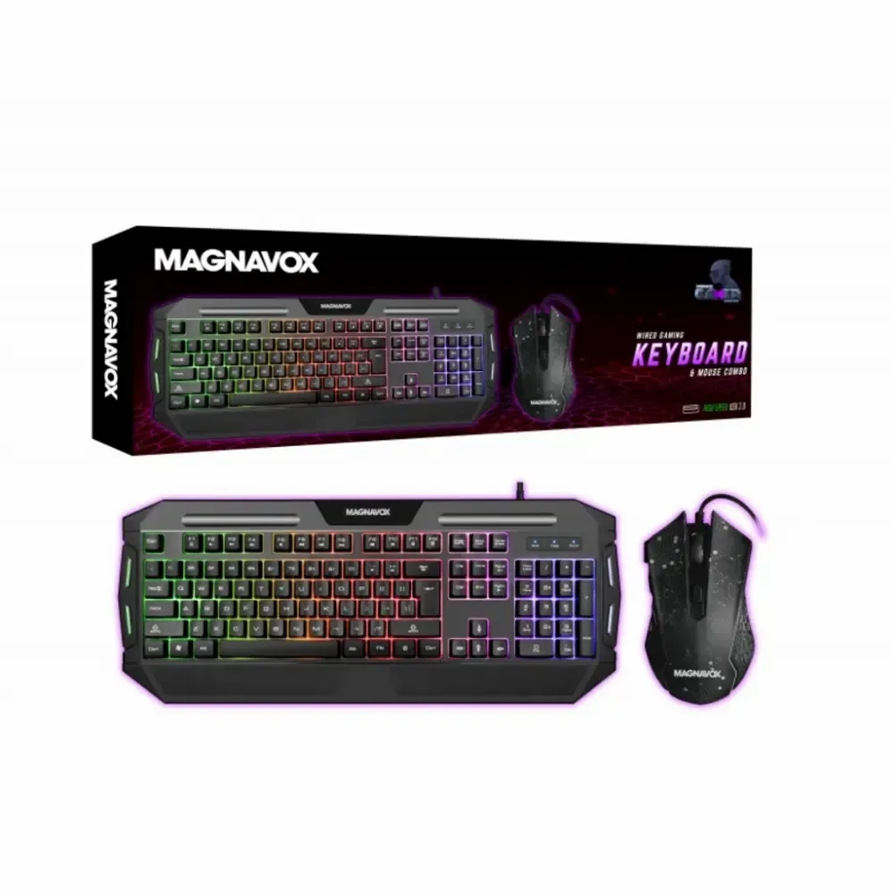 Teclado Y Mouse Gaming Con Luz Led Magnavox