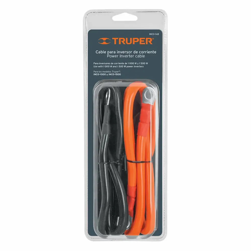 Cable para Inversor Truper 3 Awg 90cm Largo