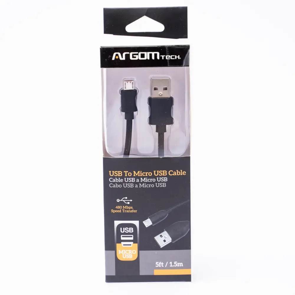 Cable Usb 2.0 A Micro Usb Argom 5-Pie