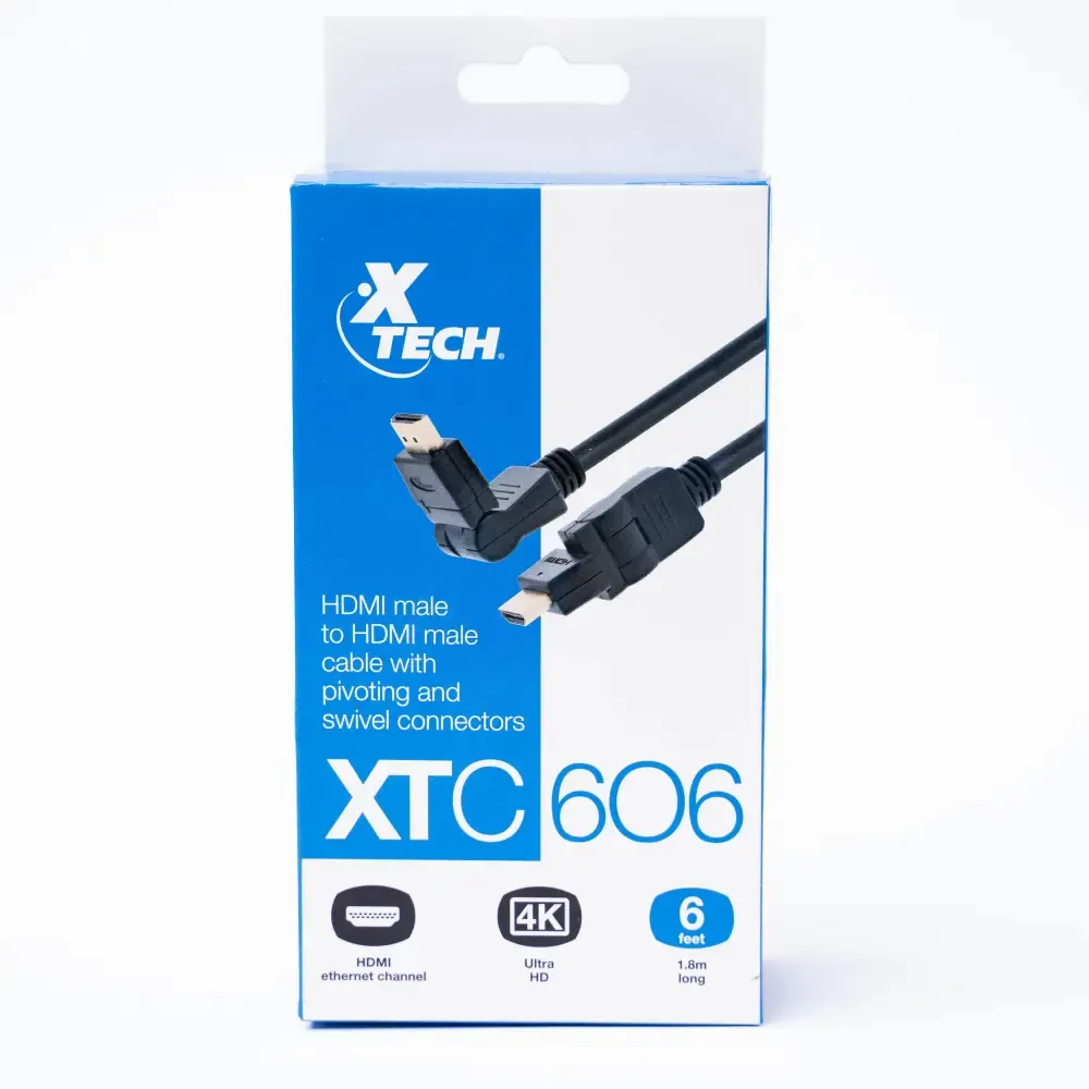 Cable Giratorio Hdmi 4K Macho Xtech 6-Pie