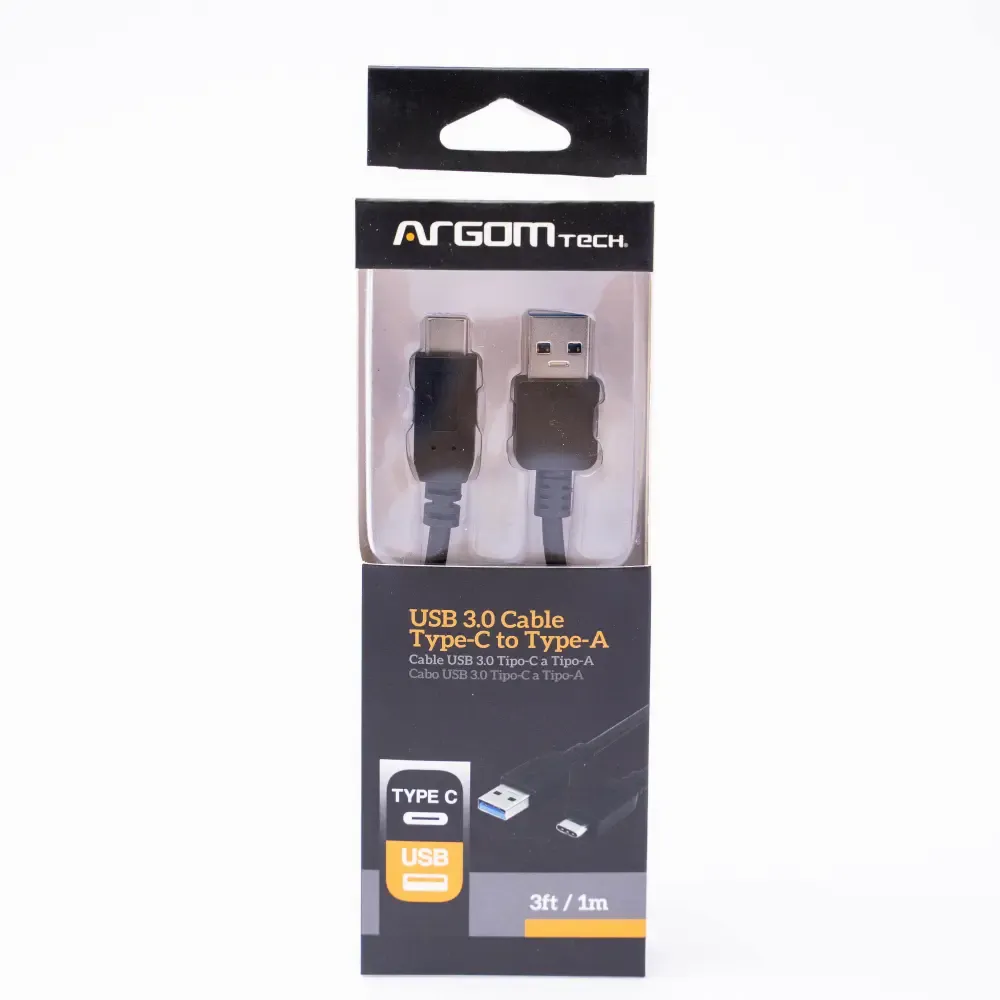 Cable Usb 3.0 De Tipo-C A Tipo-A Argom 3-Pie