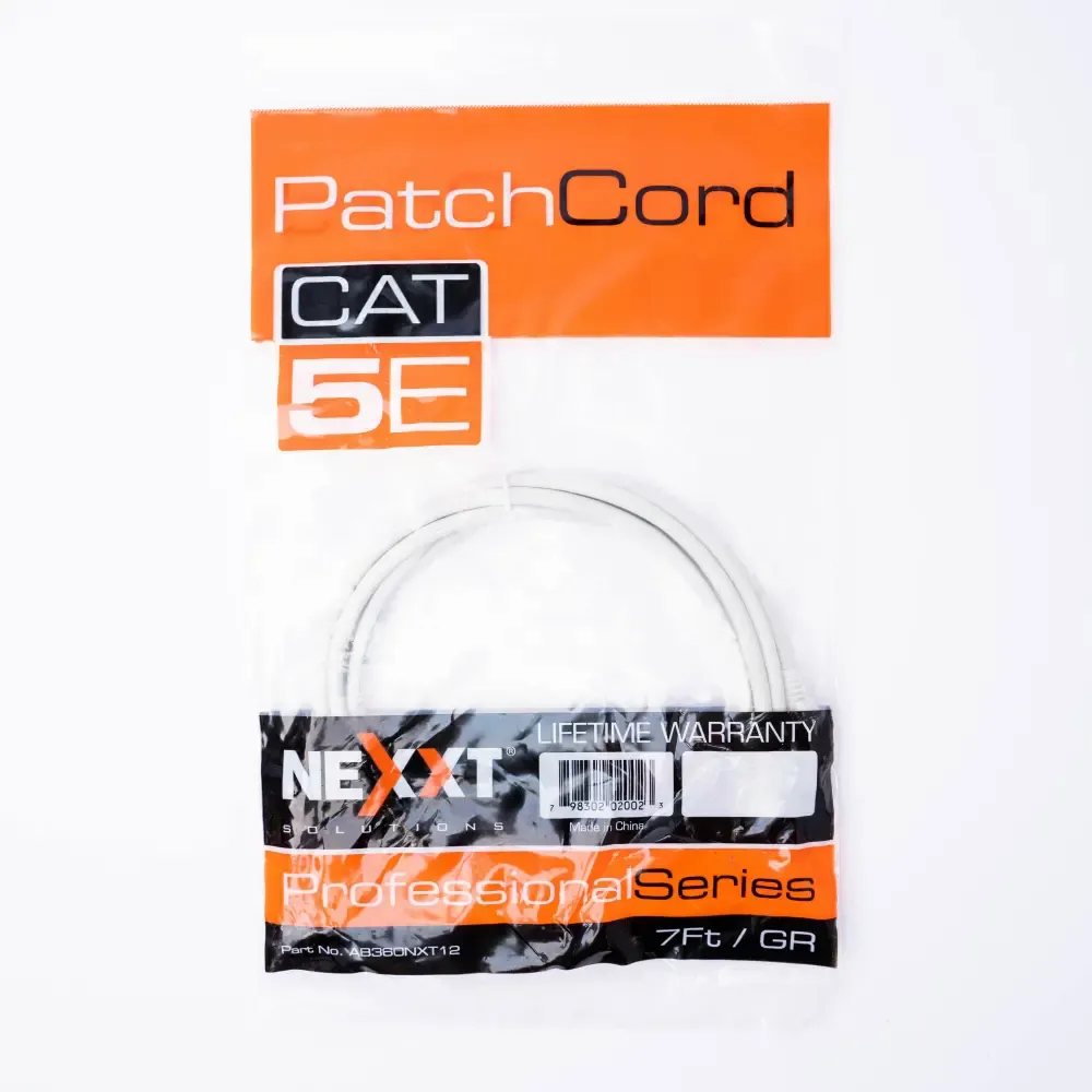 Cable Utp Gris Categoria-5E Patch Cord Nexxt 7-Pie 24.Awg