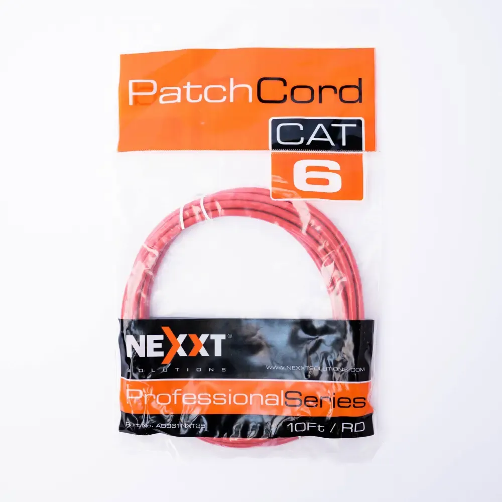 Cable Utp Rojo Categoria-6 Patch Cord Nexxt 10-Pie 24.Awg