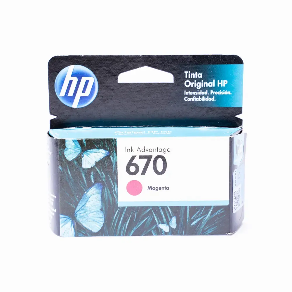 Cartucho De Tinta Magenta #670 Para Impresora Hp