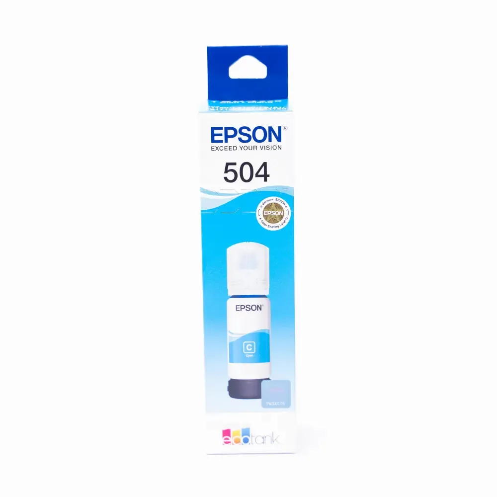 Bote De Tinta Cyan #504 Para Impresora Epson 70Ml